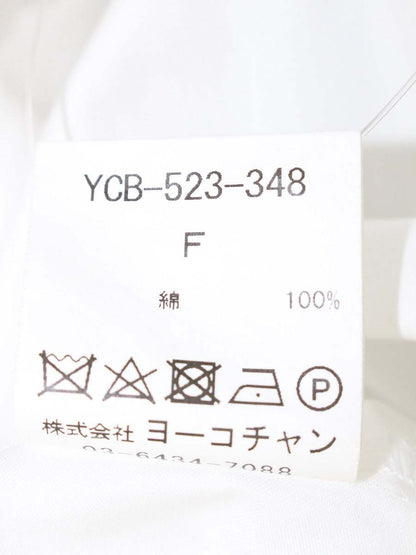 ヨーコチャン YCB-523-348 シャツ F ホワイト ブラウス コットン ITIQHMCZXTTK