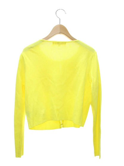 スーパービューティー ニットジャケット 42 イエロー フラワー フェイクパール ITPG88RKH4JS