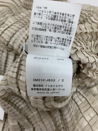 イッセイミヤケ IM21FJ652 カーディガン 2 グレージュ プリーツ加工 IT1CKU4ADSLW 【SALE】