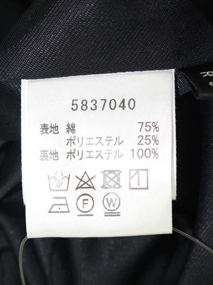 ルネ リミテッドエディション 5837040 ワンピース 38 ホワイト バイカラー バックジップ くるみボタン ストレッチ素材 IT4GH68S1X85