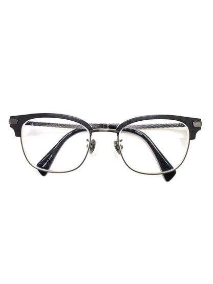 ヨウジヤマモト 19-0021-2 メガネ ブラック/シルバー コンビフレーム フルリム サーモントブロー ウェリントン ITXDMPARFO4C
