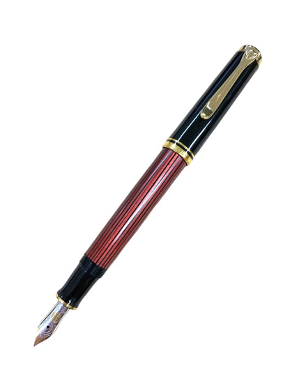 ペリカン 万年筆 スーベレーン M400 レッド ストライプ EF 14C-585 IT7PEXEH2A3I