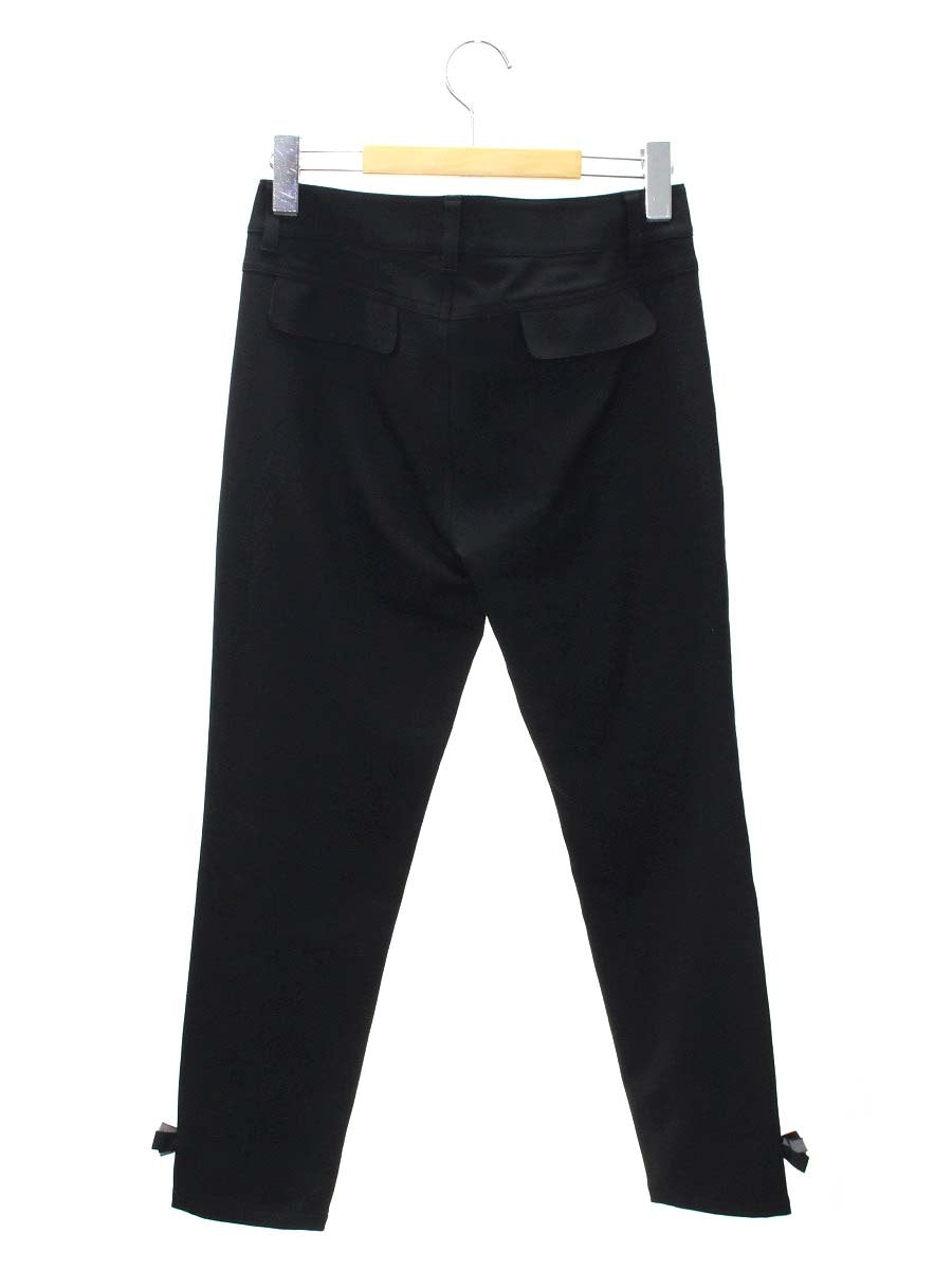 トゥービーシック W5R50-421 スラックス 40 ブラック ストレッチ 裾リボン IT7SY4IHC3SK