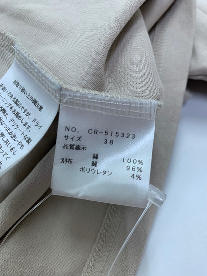 エムズグレイシー 515323 トップス ベージュ パール リボン ITV0WU8SZ8LC