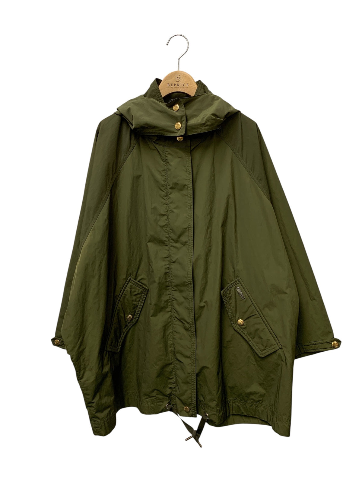 ウールリッチ ANORAK ドルマンスリーブ ケープ型 ナイロンジャケット XL MILITARY GREEN Shape Memory ITPNKFH9I62U