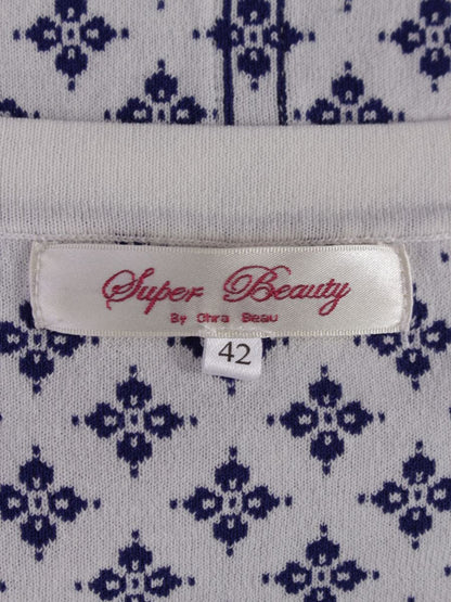 スーパービューティー ワンピース 42 ブルー フェイクパール ノーカラー リボン ITBTB1ATG8U4