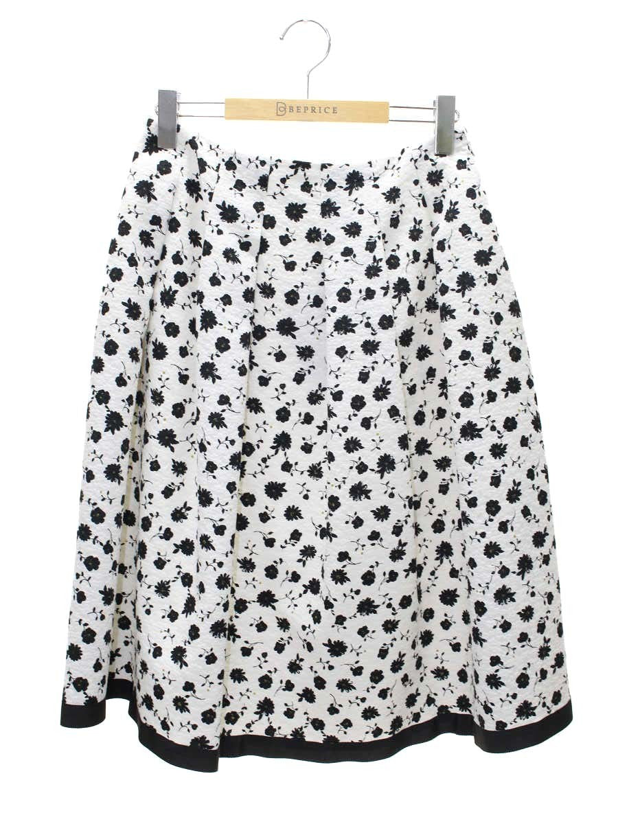 エムズグレイシー 317338 スカート 40 ホワイト フラワー ITG6V5E7ZAYA