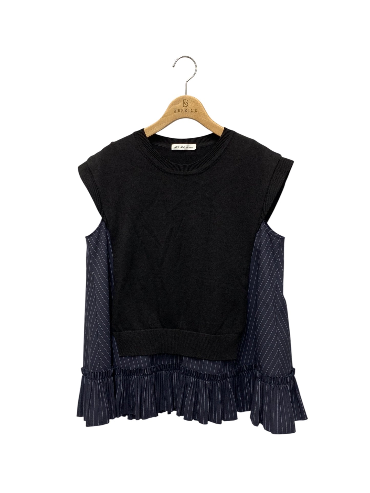 アディアム Rosemary ローズマリー 44793 ニット S ブラック ストライプ IT4DTJYX4IAS