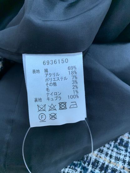 ルネ 6936150 ワンピース 34 ネイビー ツイード フリル ITT8N9B38PG8