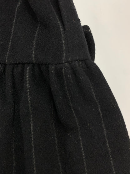 エムズグレイシー 429511 コート 36 ブラック ウール混 ストライプ リボン ITOEYYU7WYNK