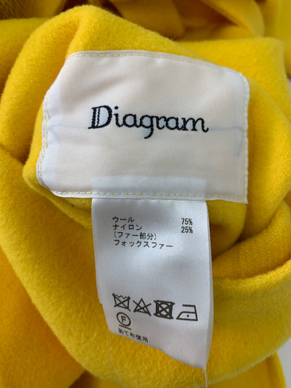 ダイアグラム 39461025 ガウンコート 36 イエロー フォックスファー ITXB62VWMSEO