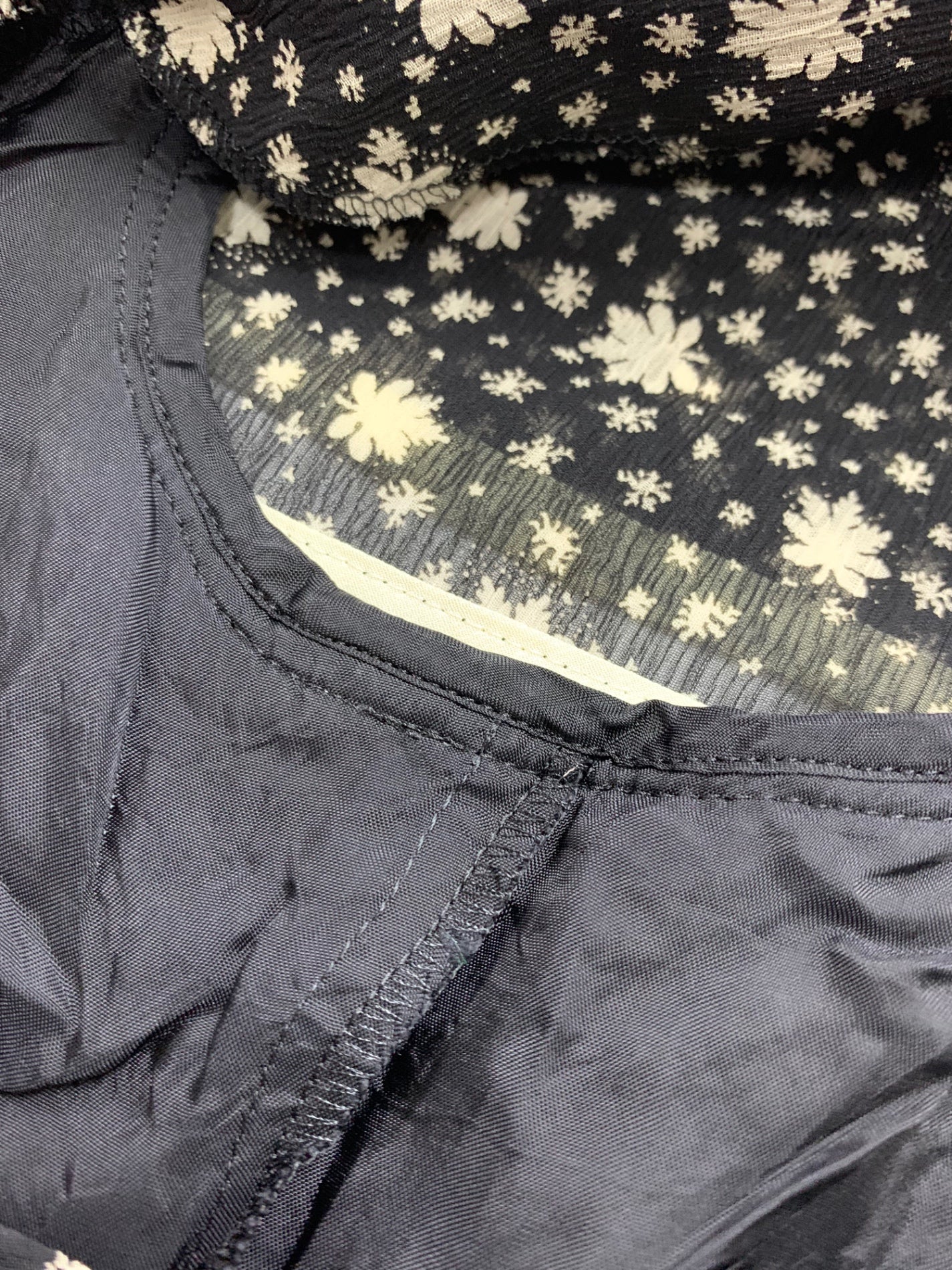 エムズグレイシー 821387 ワンピース 40 ブラック 花 リボン ITHAU5CXE47O