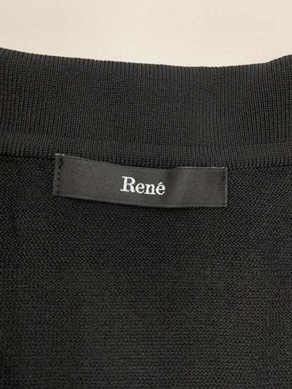 ルネ 5232080 ポロシャツ 36 ブラック ボーダー パフスリーブ ITF69FTVE6IF