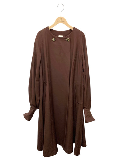 エリン 11806-2280 ノーカラーコート 38 ブラウン オーバーサイズ IT16BN6PATM8 【SALE】