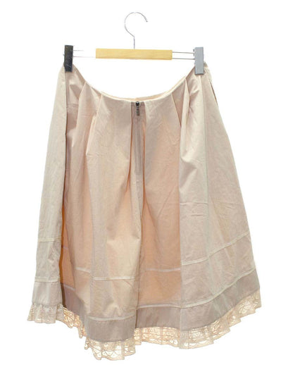 フォクシーニューヨーク コットンフェザーライト 32086 スカート  42 ベージュ レース ITJIB4T2LYBE