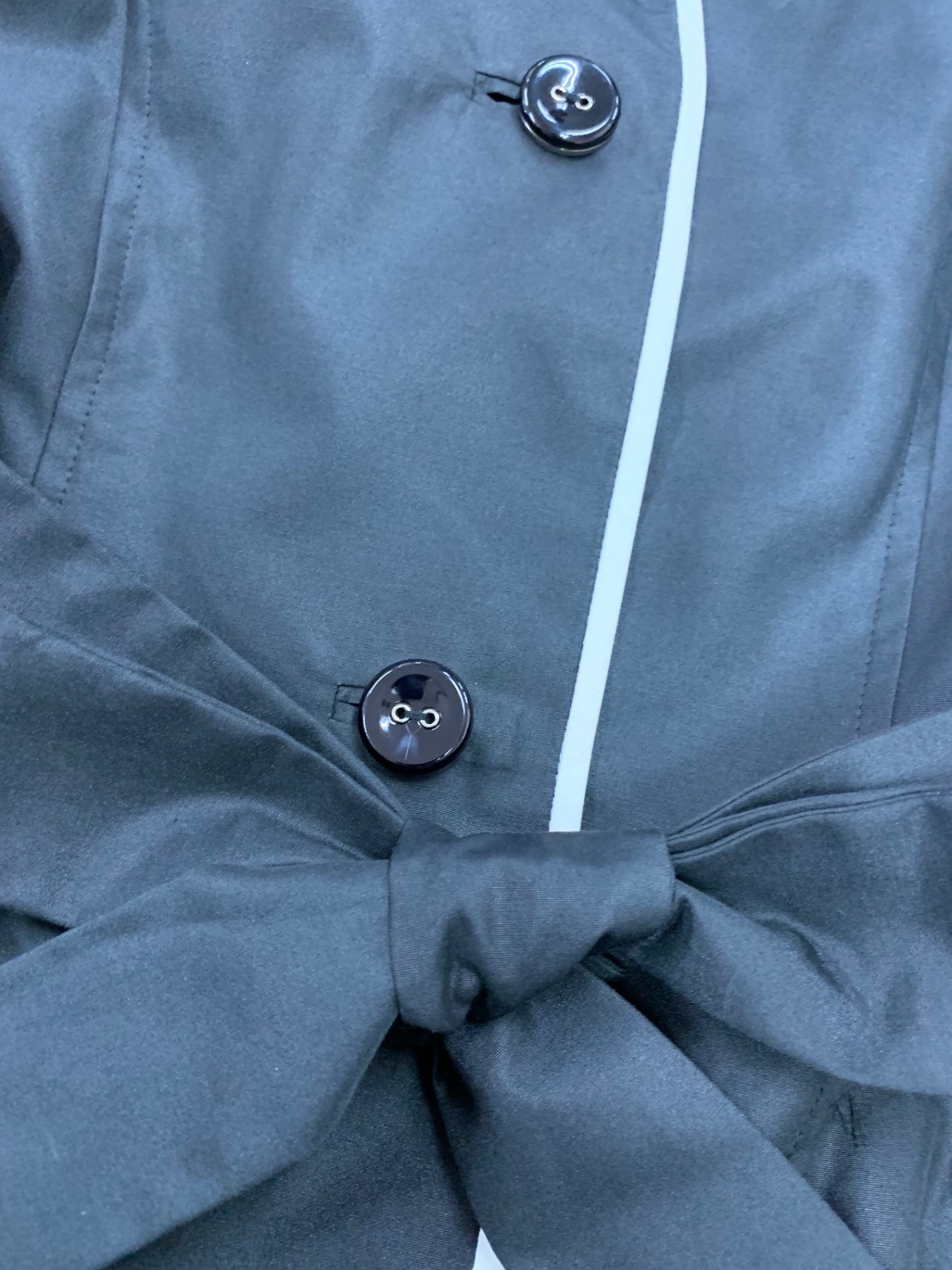 エムズグレイシー 529102 スプリングコート 38 ブラック バイカラー IT0CEU7KC0AE