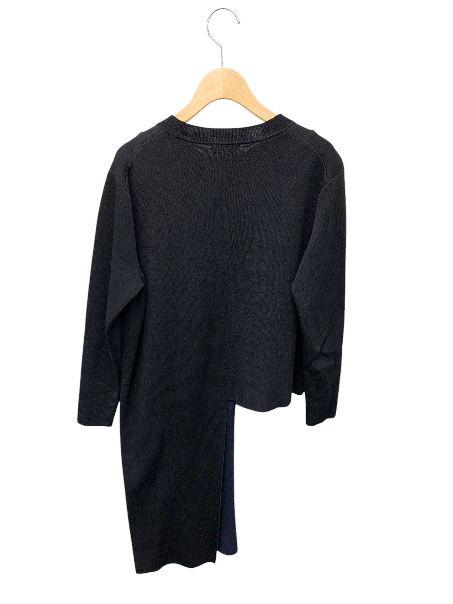 アドーア 531-8270003 ニットセーター 38 ブラック アシンメトリー IT7Q5P0RH2JE