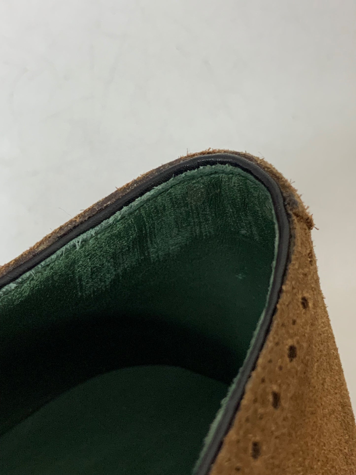 カルミナ プレーントゥ スエード メダリオン 6057 7 ブラウン 革 ITZYPA1TSE6I