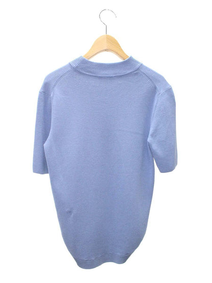 ブレンヘイム U742-005 ニットセーター M ブルー リブネック ITE00JKGAE5U
