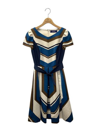 エムズグレイシー 011509 ワンピース 38 ブルー ベルト IT72DVFN3ITW