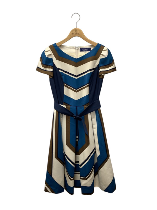 エムズグレイシー 011509 ワンピース 38 ブルー ベルト IT72DVFN3ITW