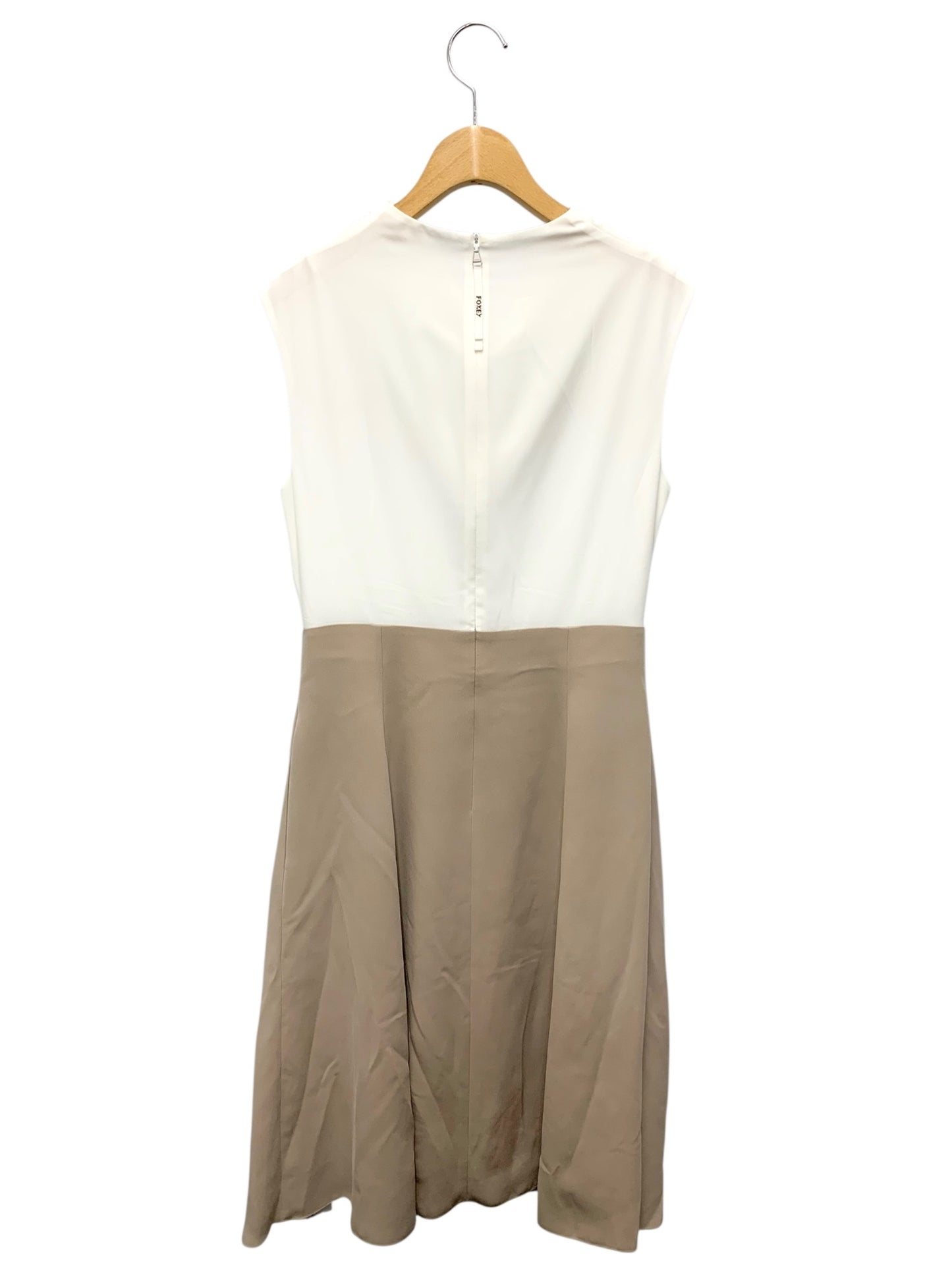 フォクシーニューヨーク DRESS ETINCELLE 43774 ワンピース 40 ホワイト 切替 タックフレア IT1BH3D4Z4LW