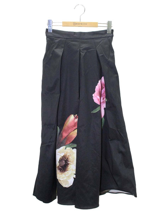 エイミーイストワール  Eden flower タックフレアスカート 1119521162-0 M ブラック 2019AW ITVSO0D30CBA
