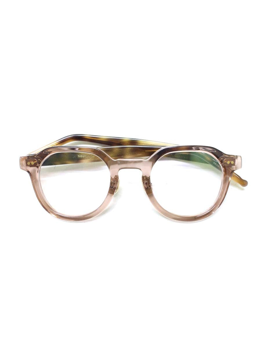 ユーケーエムケーアイウェア NOUV メガネ ピンク セルフレーム フルリム ボストン ITVTZBD7N3WW 【SALE】