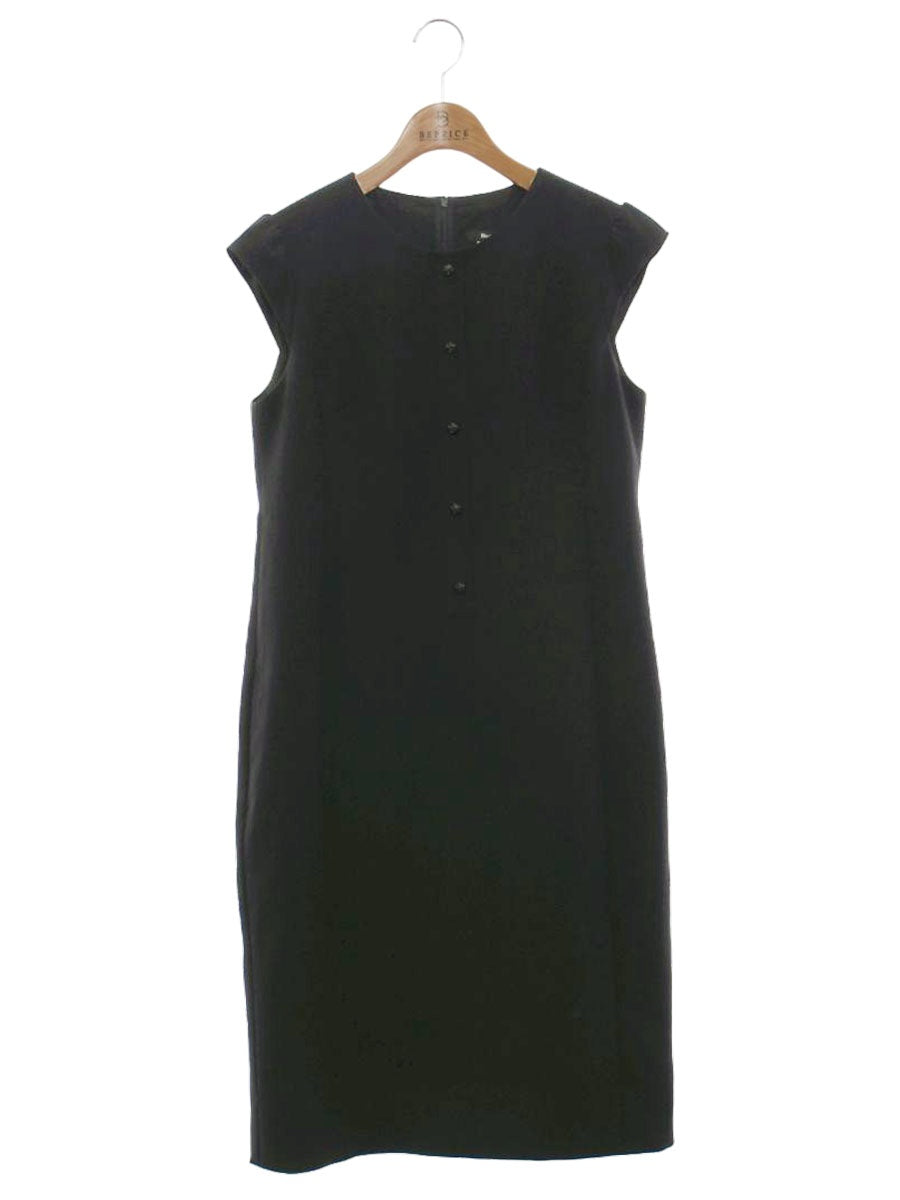 ルネ ベーシック 5916250 ワンピース 38 ブラック バラボタン バックジップ クルーネック IT5M3HDQHI0W