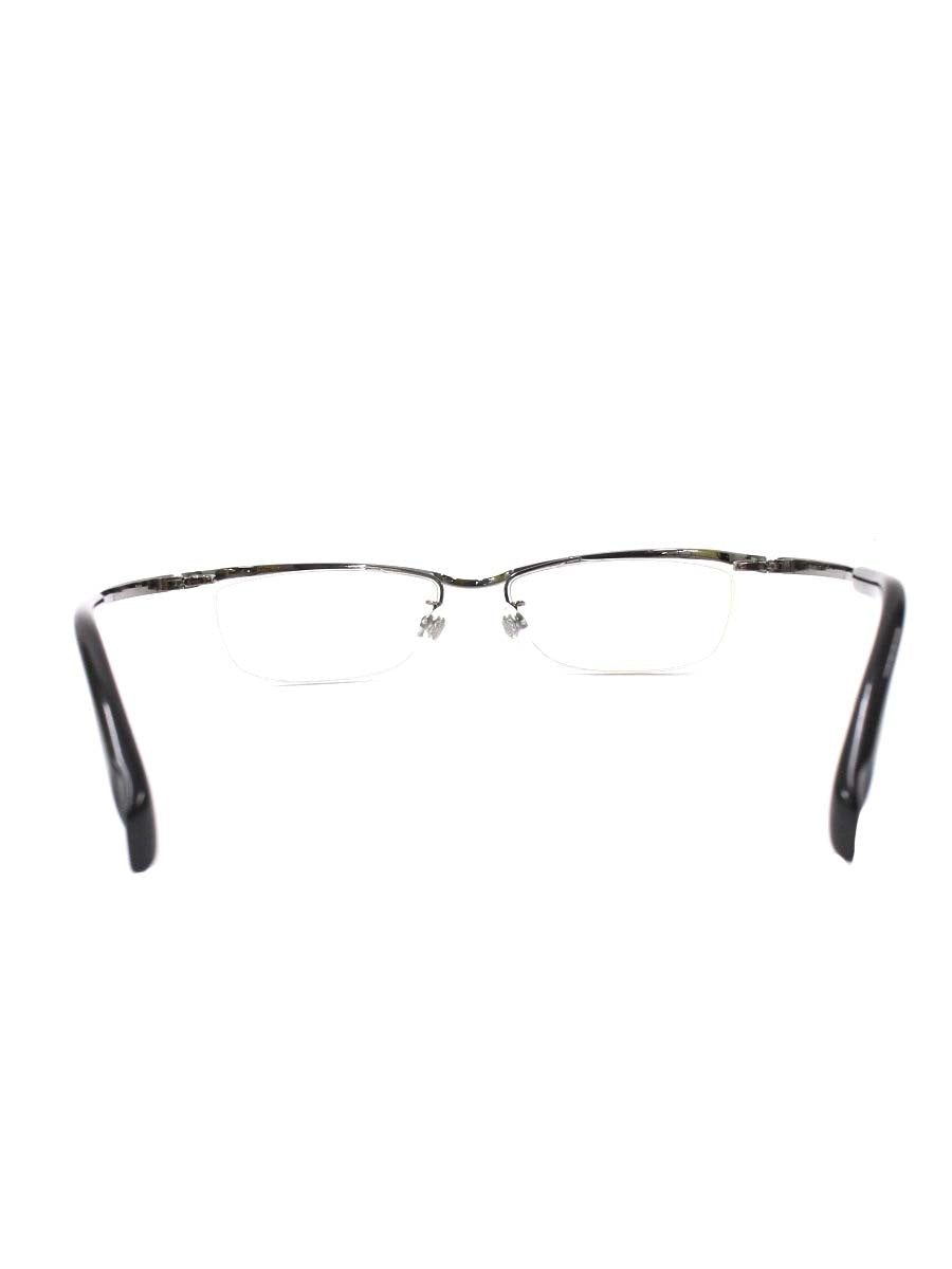 フォーナインズ S-801T メガネ ガンメタル/ブラック メタルフレーム ハーフリム スクエア ITW7G1K447BF