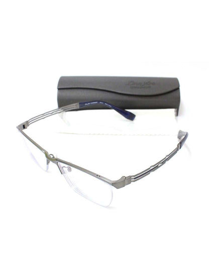 ラインアートシャルマン Forte XL1826-GR メガネ シルバーグレー/ネイビー コンビフレーム ハーフリム スクエア ITEW8JX3M82M 【SALE】