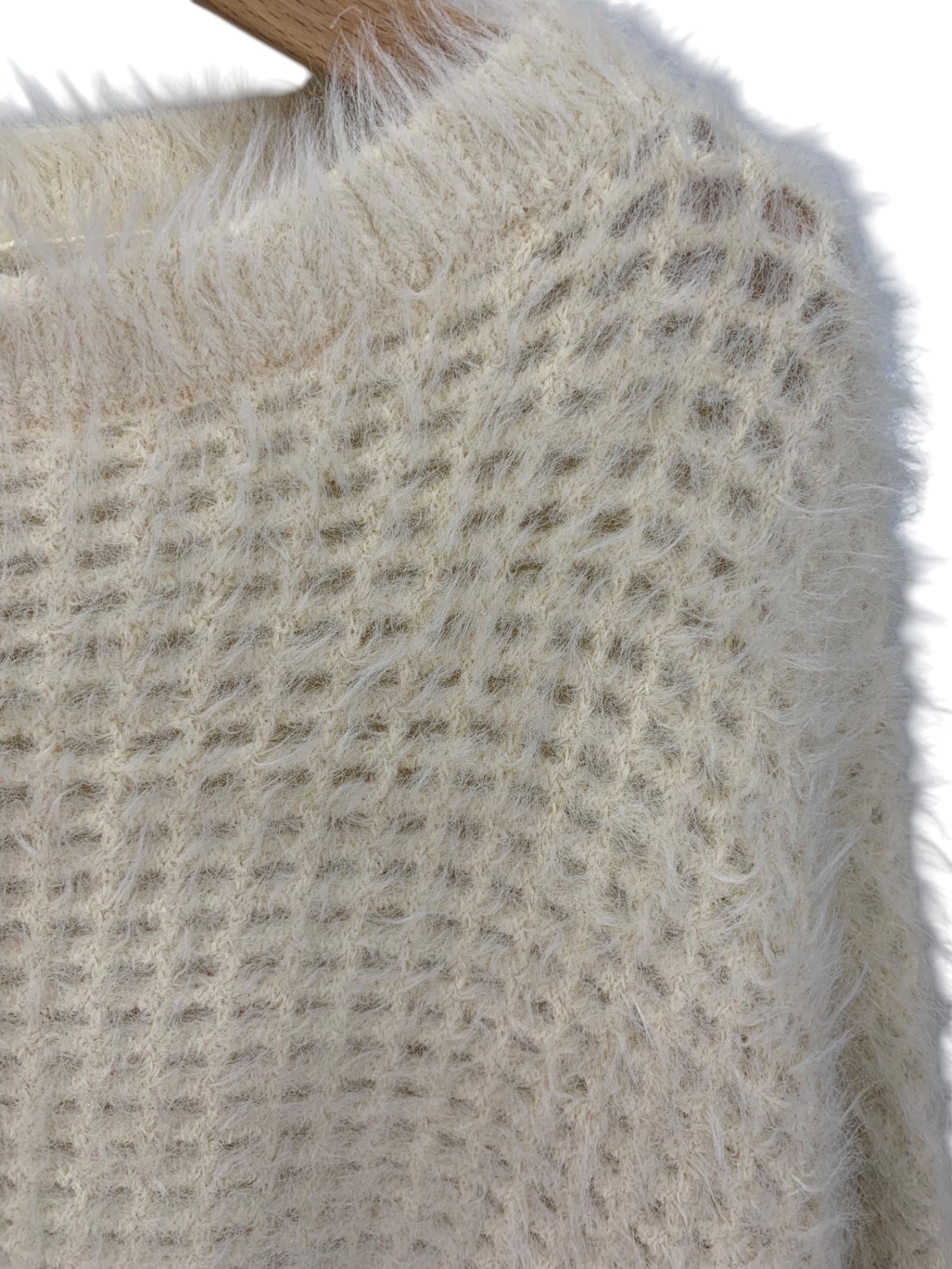 ダイアグラム シャギーメッシュニットトップ 0323443118 36 アイボリー ITZZWAVXG6Y4