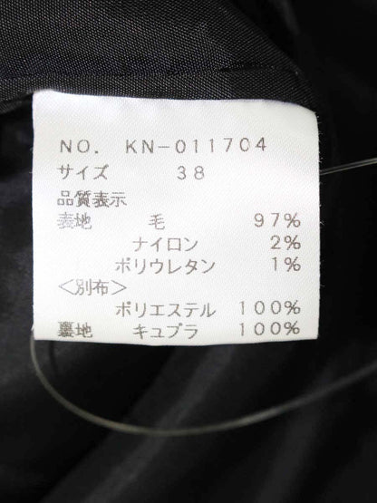 エムズグレイシー 011704 ワンピース 38 ブラック ウール混 リボン IT1TYPDH991C