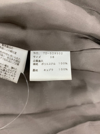 エムズグレイシー 529502 コート 38 ブラウン カメリア Wジップ ウエストリボン ITY52JH4IJPQ