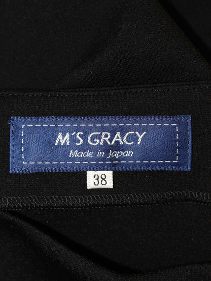 エムズグレイシー 015111 Tシャツ カットソー 38 ブラック オーガンジー ITG55Y7NV6SN