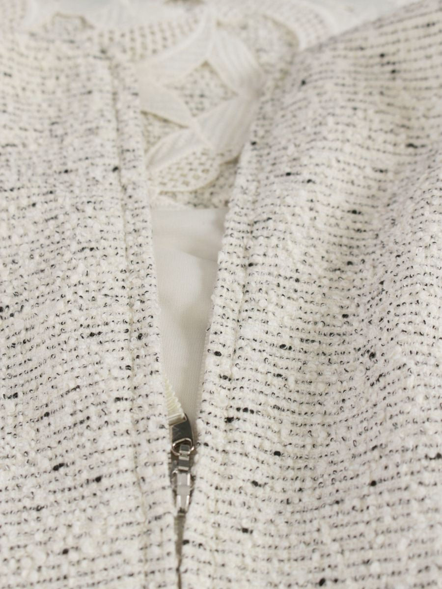 エムプルミエブラック C923-013 ワンピース 34 ホワイト ツイード ITK6J5KBZVZ0 【SALE】