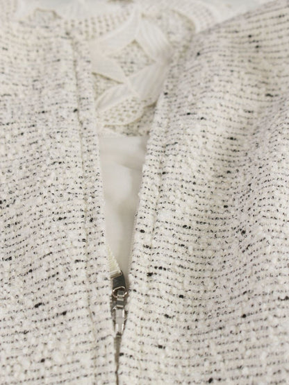 エムプルミエブラック C923-013 ワンピース 34 ホワイト ツイード ITK6J5KBZVZ0 【SALE】