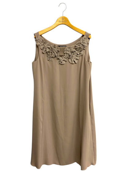 フォクシーニューヨーク 27490 ワンピース 42 グレージュ Dress フラワーモチーフ IT4JE1GWECBH