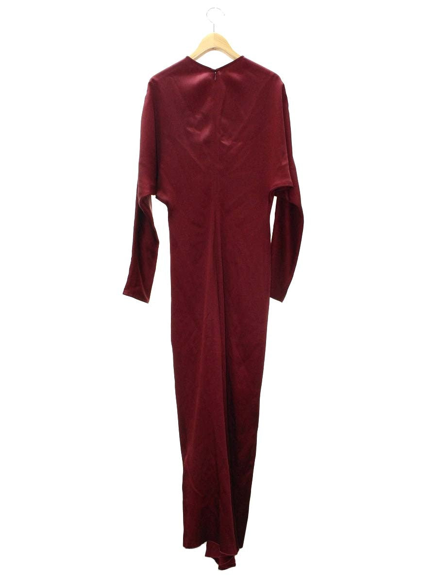 ヴィクトリアベッカム A24WDR005960B ワンピース 38 レッド Vネック タイト ITLNPZO1MXAF