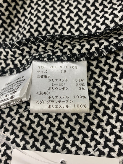 エムズグレイシー お袖シフォンツィードチュニック 910105 38 ブラック 千鳥格子 ITZ09AQSYZ24