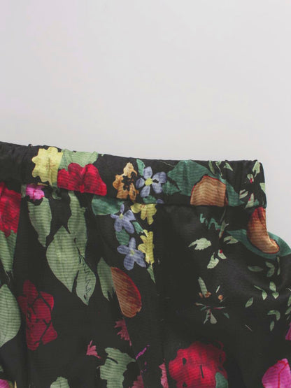 シビラ GBHDJ-03230 スカート M ブラック フラワープリント IT42DDSDNR5A 【SALE】