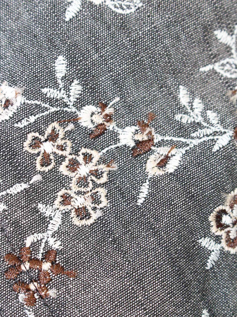 トッカ POSY ポージー OPTOIS0220 ワンピース 4 グレー フラワーモチーフ 刺繍 ITSQ1M7UPLFK