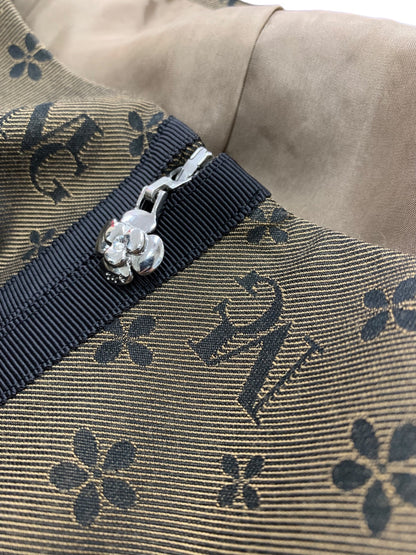 エムズグレイシー Monogram Jumper Skirt 811505 ワンピース 40 ブラウン ジャンパースカート IT8VX6H867DA