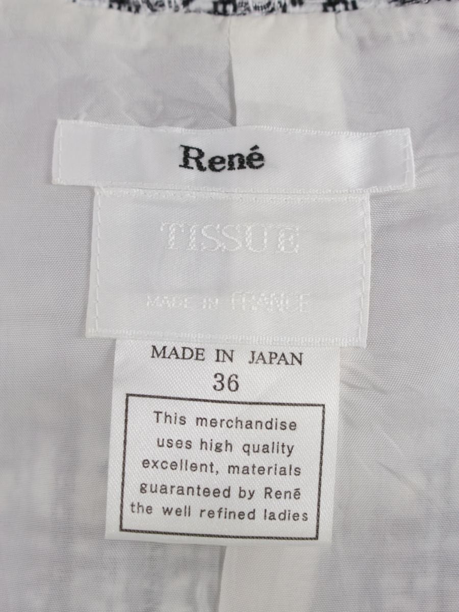 ルネ 6736430 ワンピース 36 ブラック/ホワイト TISSUE ツイード IT7ZVIET88K4