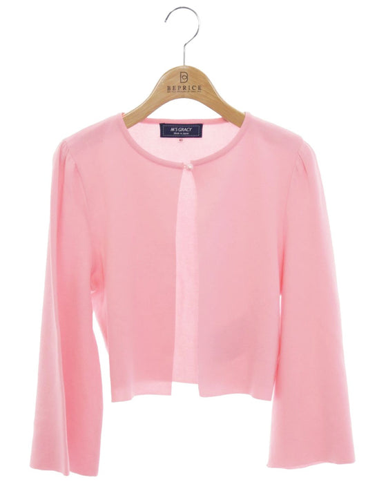 エムズグレイシー 318113 カーディガン 40 ピンク パールボタン IT4QV15CD9DA