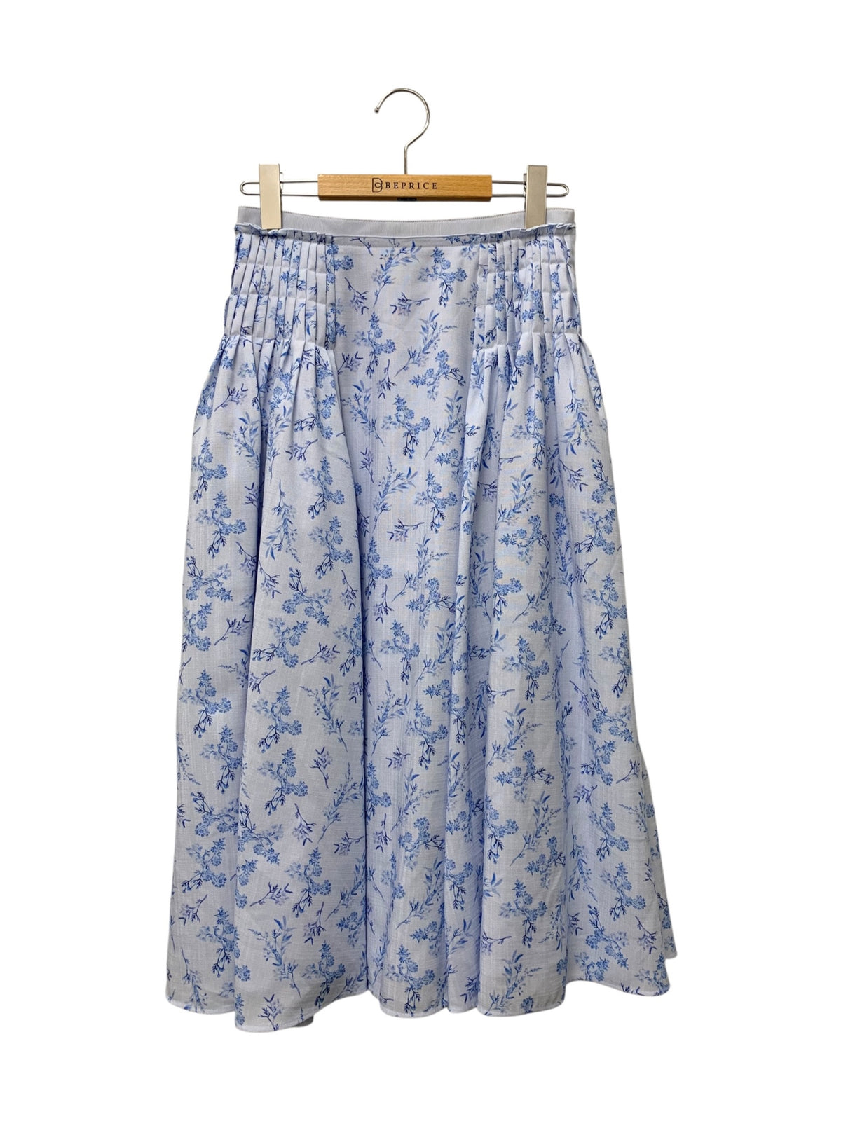 フォクシーニューヨーク Skirt Eileen 43735 スカート 38 ブルー フラワーモチーフ ITMS6JWG3VB0