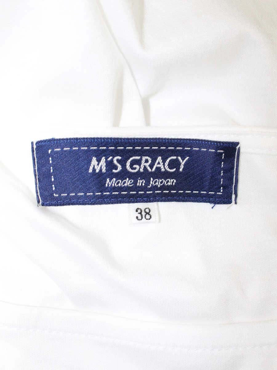 エムズグレイシー 115325 Tシャツ カットソー 38 ホワイト ラッフル袖 ITA01CG8OBOW