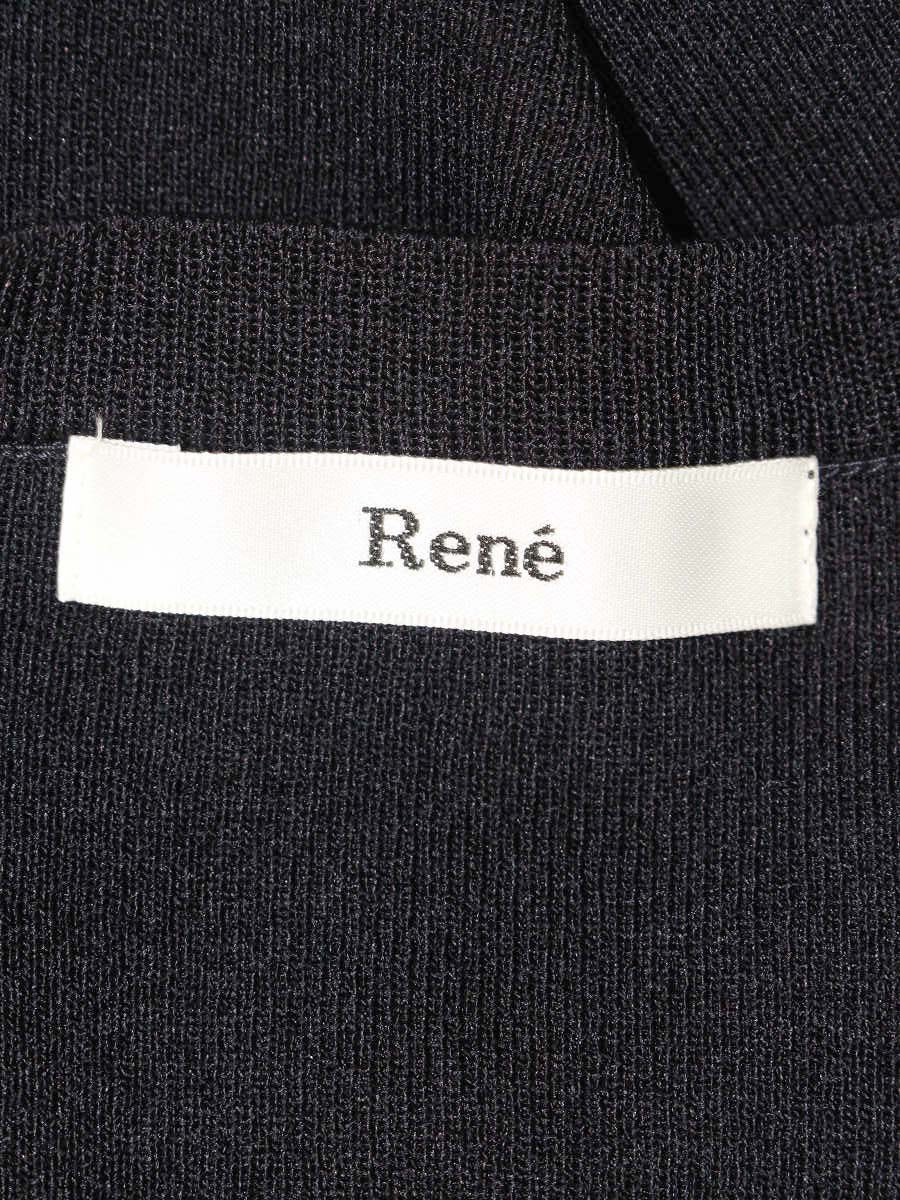 ルネ 6232860 カーディガン 36 ネイビー ボレロ ニット ITX7IHH5LIU2