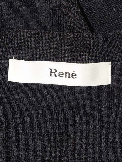 ルネ 6232860 カーディガン 36 ネイビー ボレロ ニット ITX7IHH5LIU2