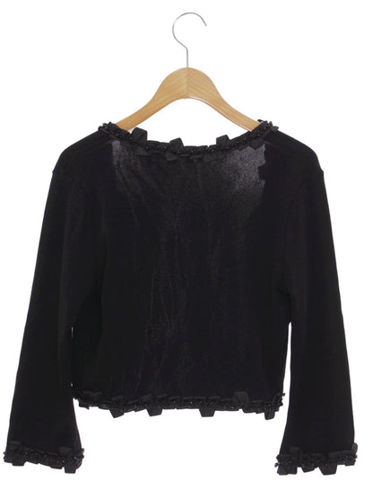 トゥービーシック UD445-252-09 ボレロ 2 ブラック ビーズ リボン ニット カーディガン ITABZSFWL98K